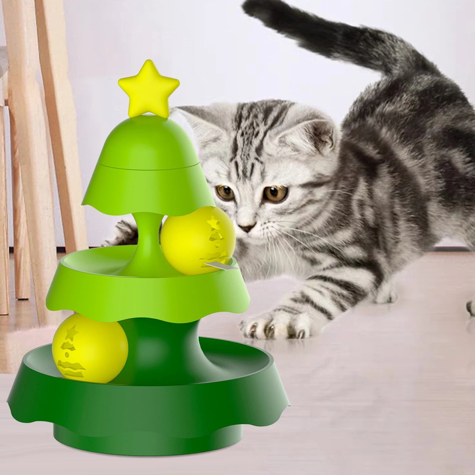 Interactive Cat Feeder – Rotating Slow Feeding & Treat Toy
