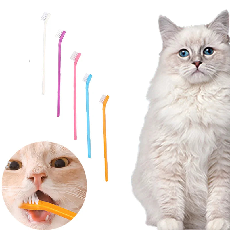 Dog Toothbrush Micro Head 360° Teeth Cleaning Tool for Small Dogs & Cats
