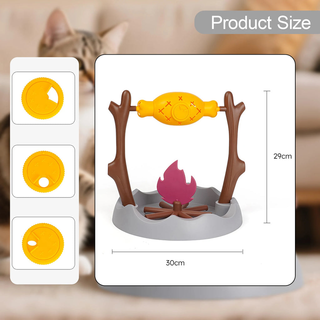 Interactive Cat Feeder – Rotating Slow Feeding & Treat Toy