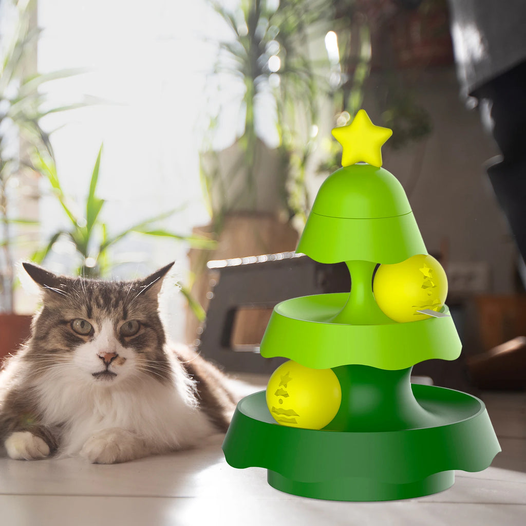 Interactive Cat Feeder – Rotating Slow Feeding & Treat Toy