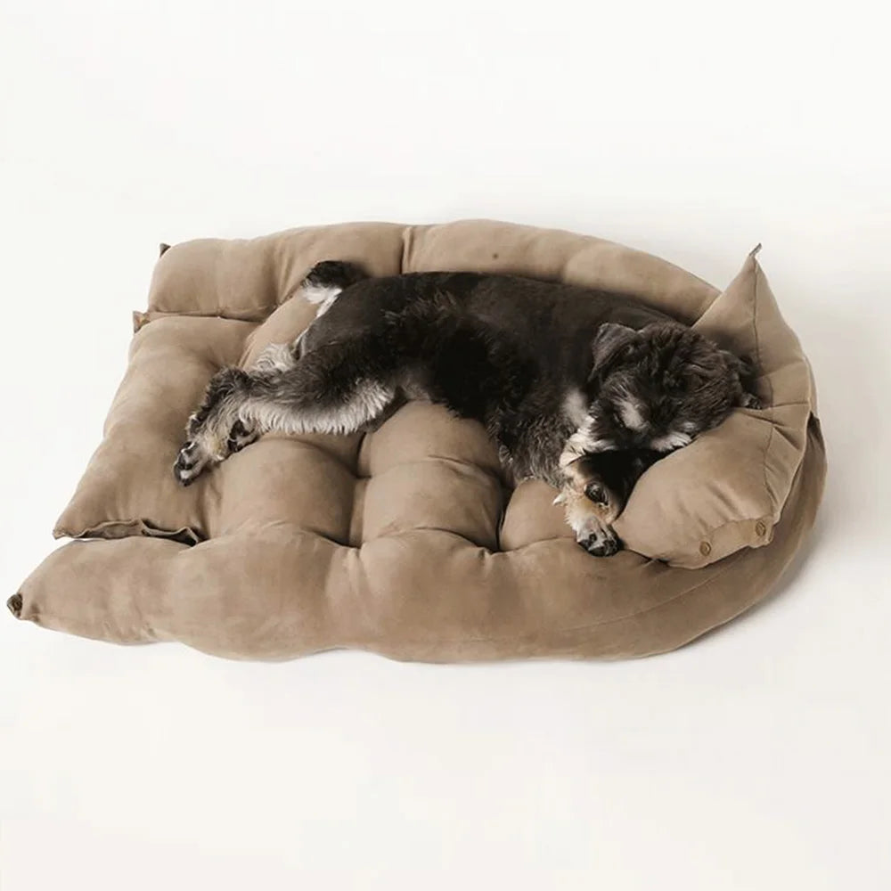 Warm Dog Sofa Bed – Thick Washable Winter Bed for Dogs & Cats