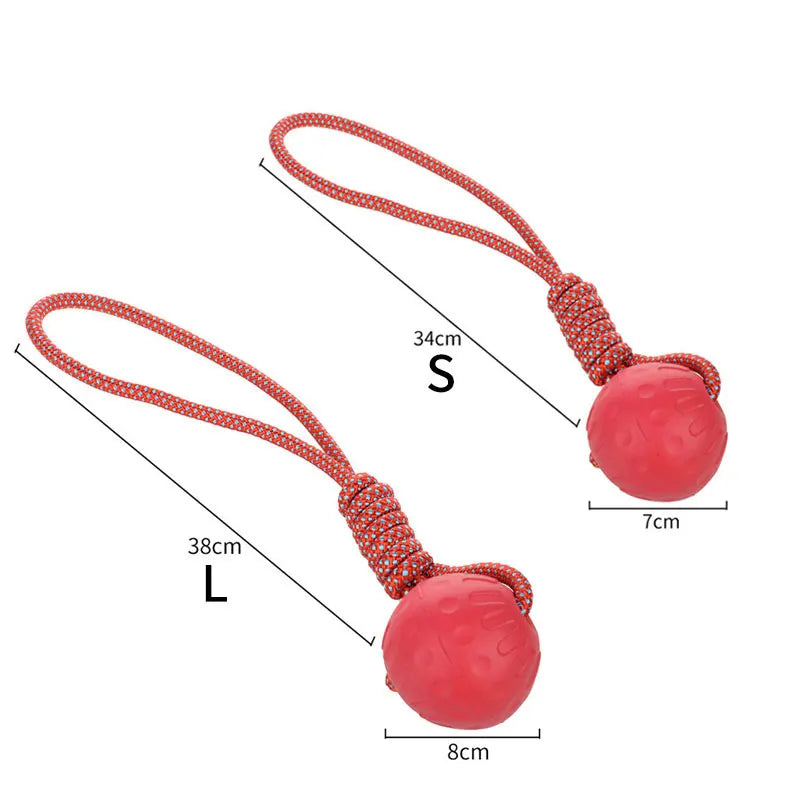 Rubber Dog Ball, Bite-Resistant Chew Toy for Puppies & Dogs
