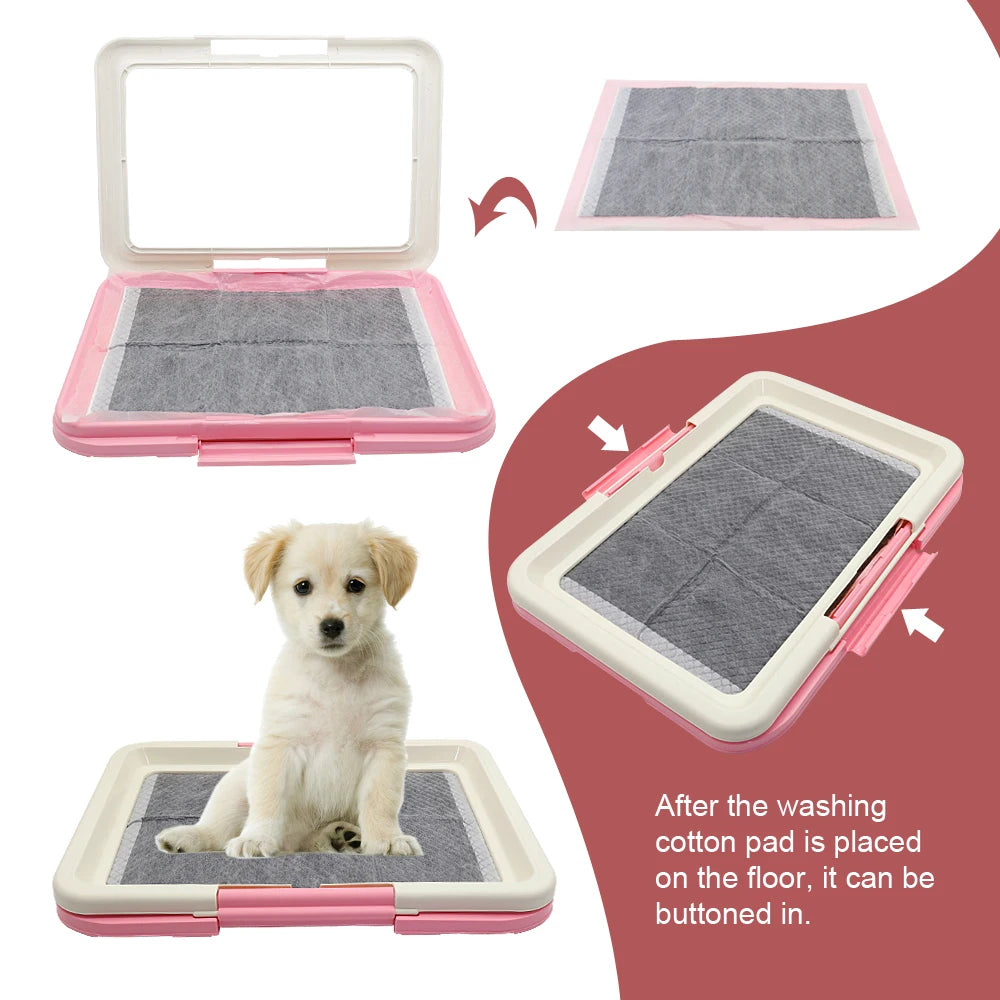 Dog Potty Training Tray – Indoor Puppy Pad Holder for Small Dogs