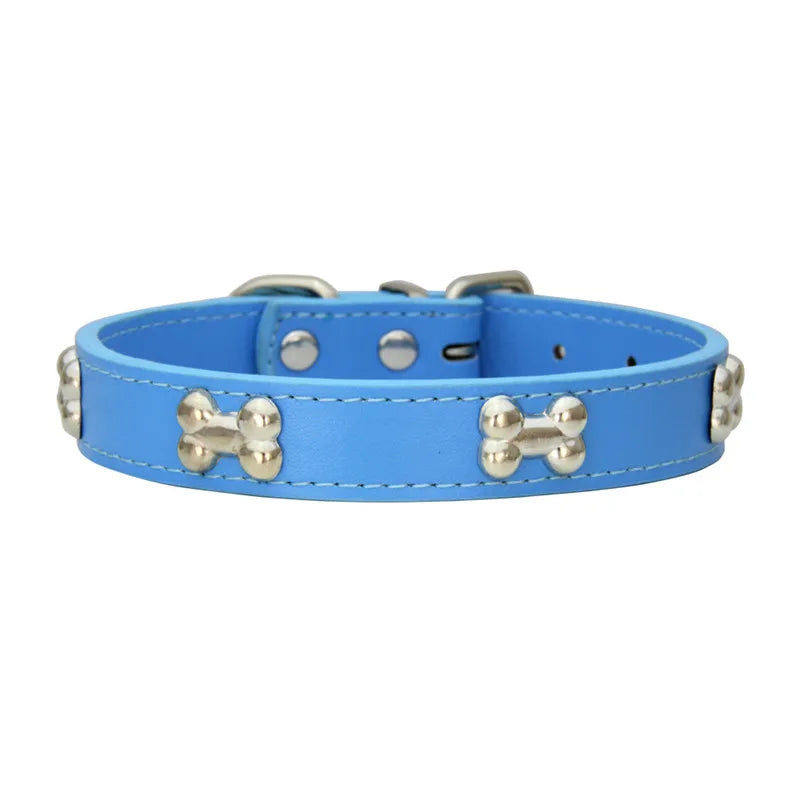 Leather Dog Collar Breakaway Puppy Collar for Small & Large Dogs