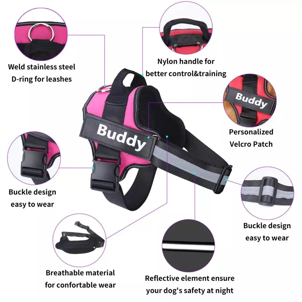No Pull Dog Harness, Reflective Breathable Vest for Walking