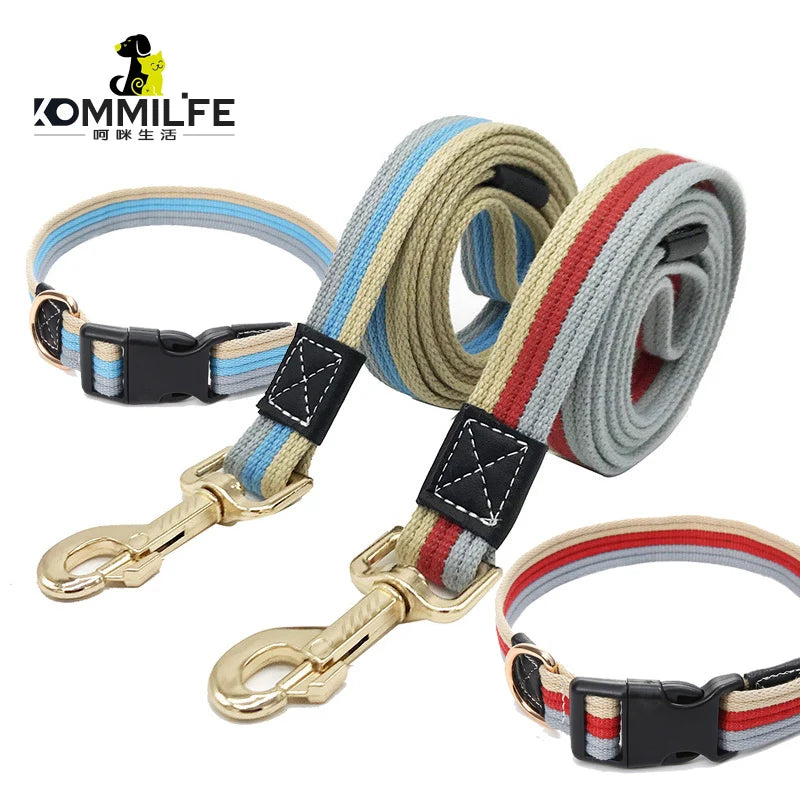 Canvas Dog Collar and Leash Set
