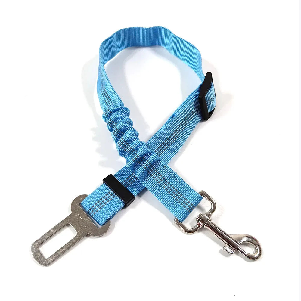 Adjustable Dog Car Seat Belt – Nylon Reflective Travel Harness
