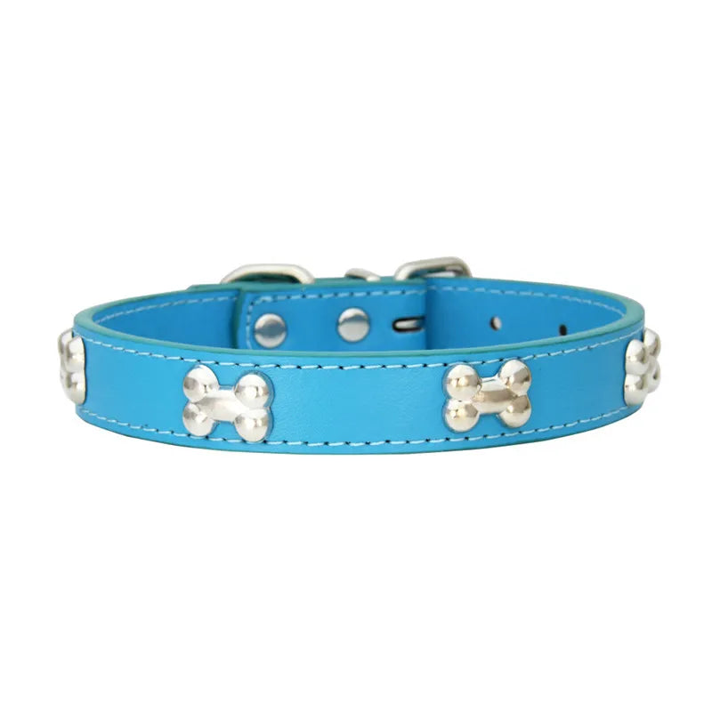 Leather Dog Collar Breakaway Puppy Collar for Small & Large Dogs