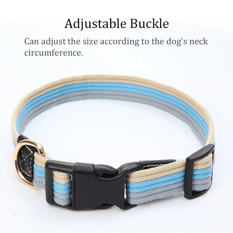 Canvas Dog Collar and Leash Set