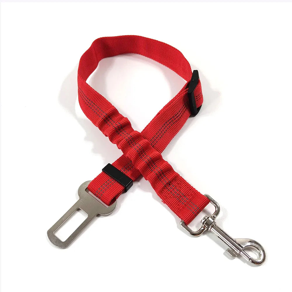 Adjustable Dog Car Seat Belt – Nylon Reflective Travel Harness