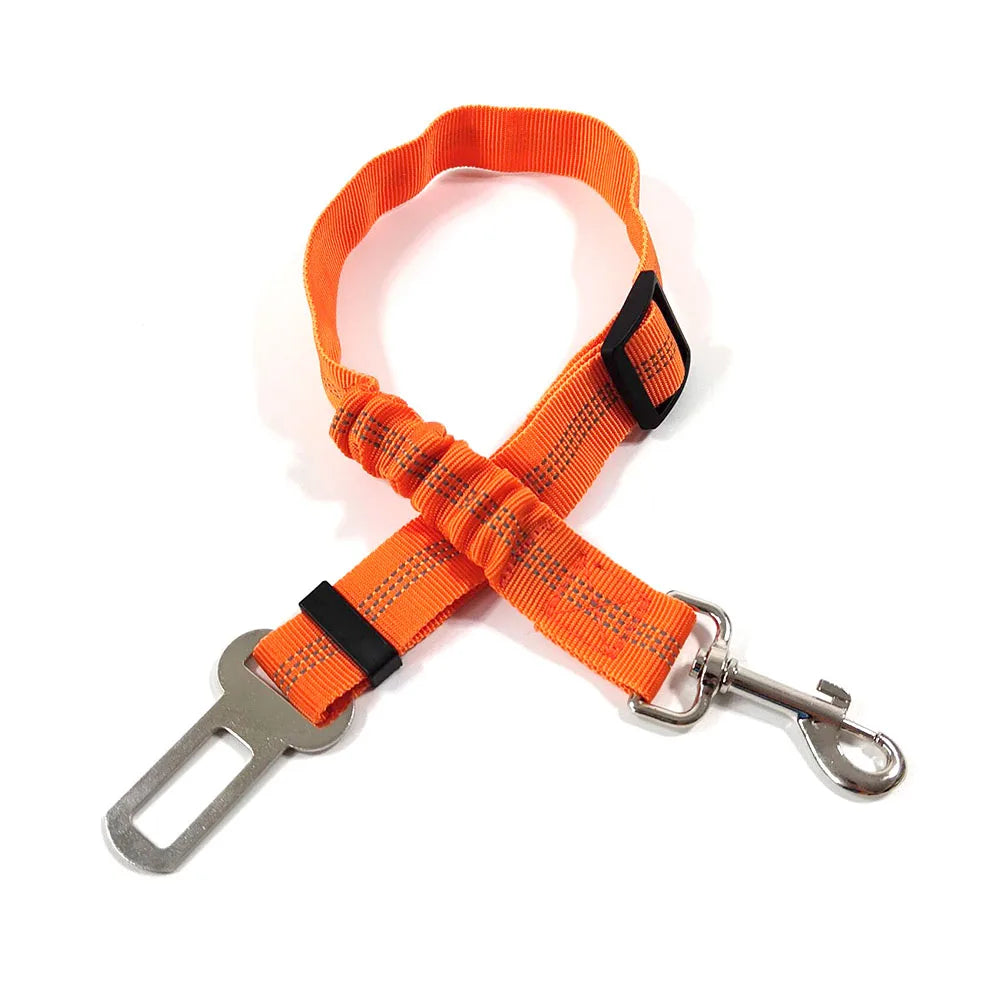 Adjustable Dog Car Seat Belt – Nylon Reflective Travel Harness