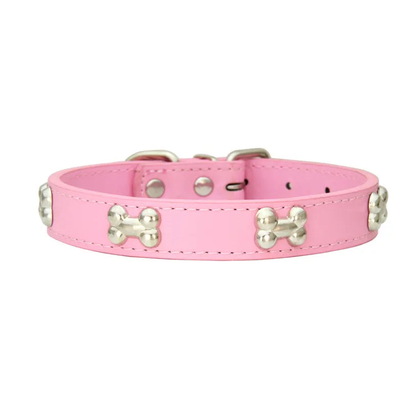 Leather Dog Collar Breakaway Puppy Collar for Small & Large Dogs