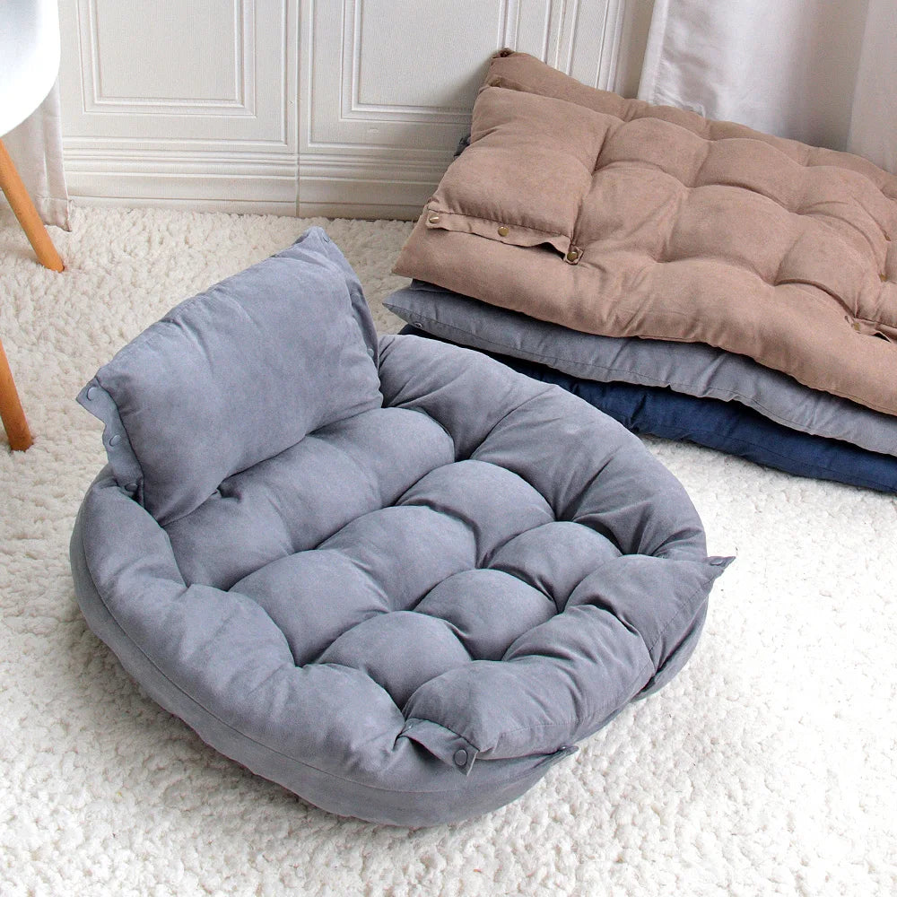 Warm Dog Sofa Bed – Thick Washable Winter Bed for Dogs & Cats