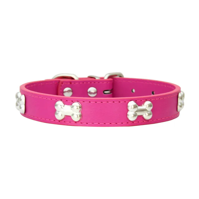 Leather Dog Collar Breakaway Puppy Collar for Small & Large Dogs