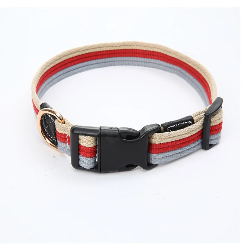 Canvas Dog Collar and Leash Set