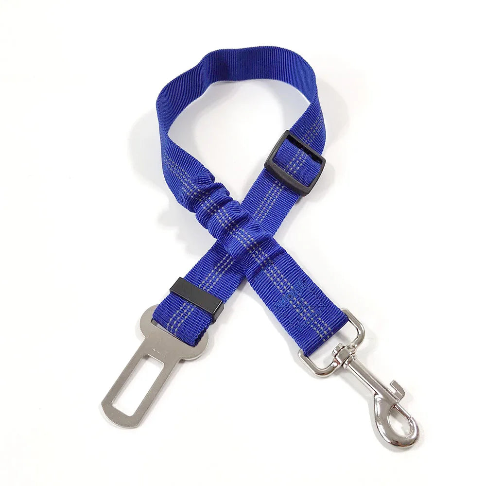 Adjustable Dog Car Seat Belt – Nylon Reflective Travel Harness