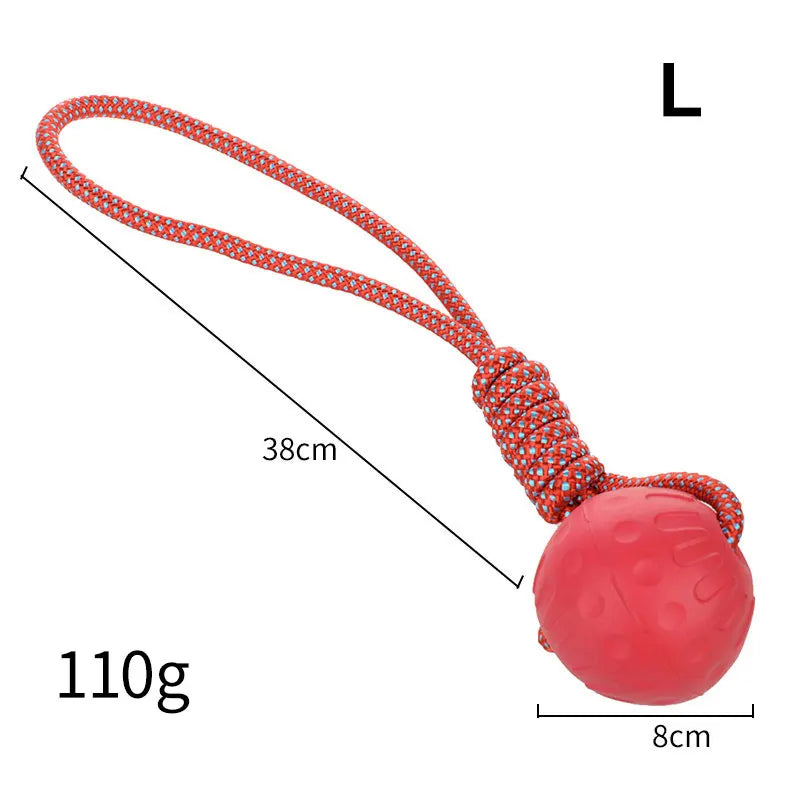 Rubber Dog Ball, Bite-Resistant Chew Toy for Puppies & Dogs