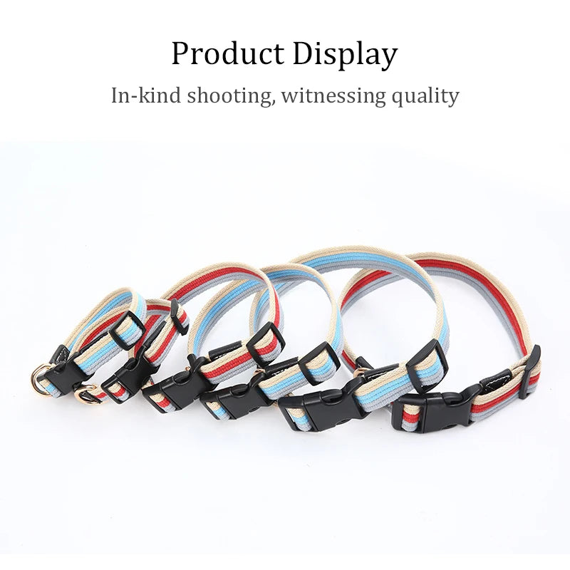 Canvas Dog Collar and Leash Set