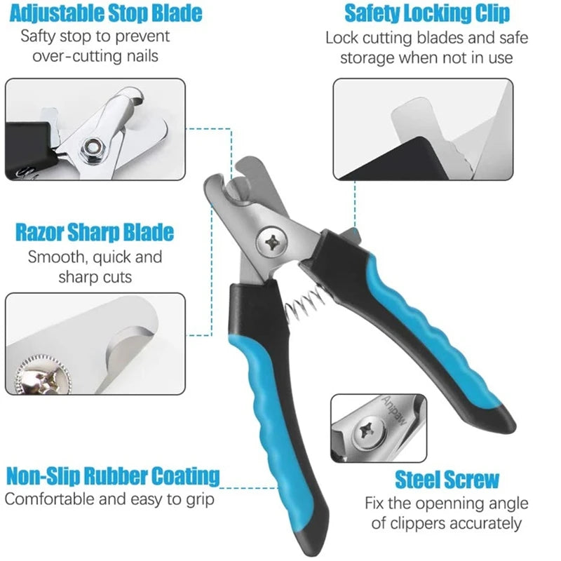 Pet Nail Clipper – Stainless Steel Dog & Cat Grooming Tool