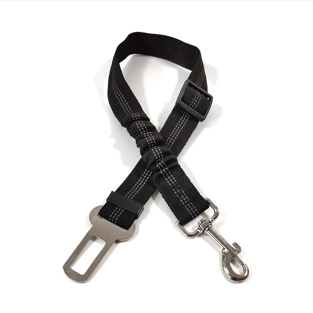 Adjustable Dog Car Seat Belt – Nylon Reflective Travel Harness