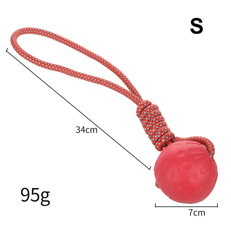 Rubber Dog Ball, Bite-Resistant Chew Toy for Puppies & Dogs