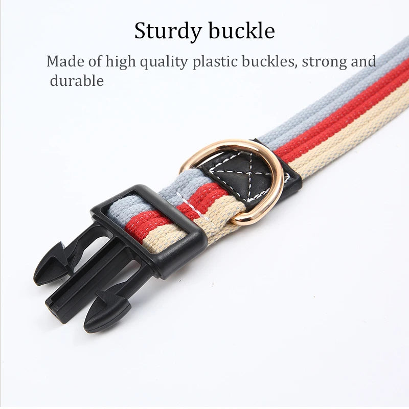 Canvas Dog Collar and Leash Set