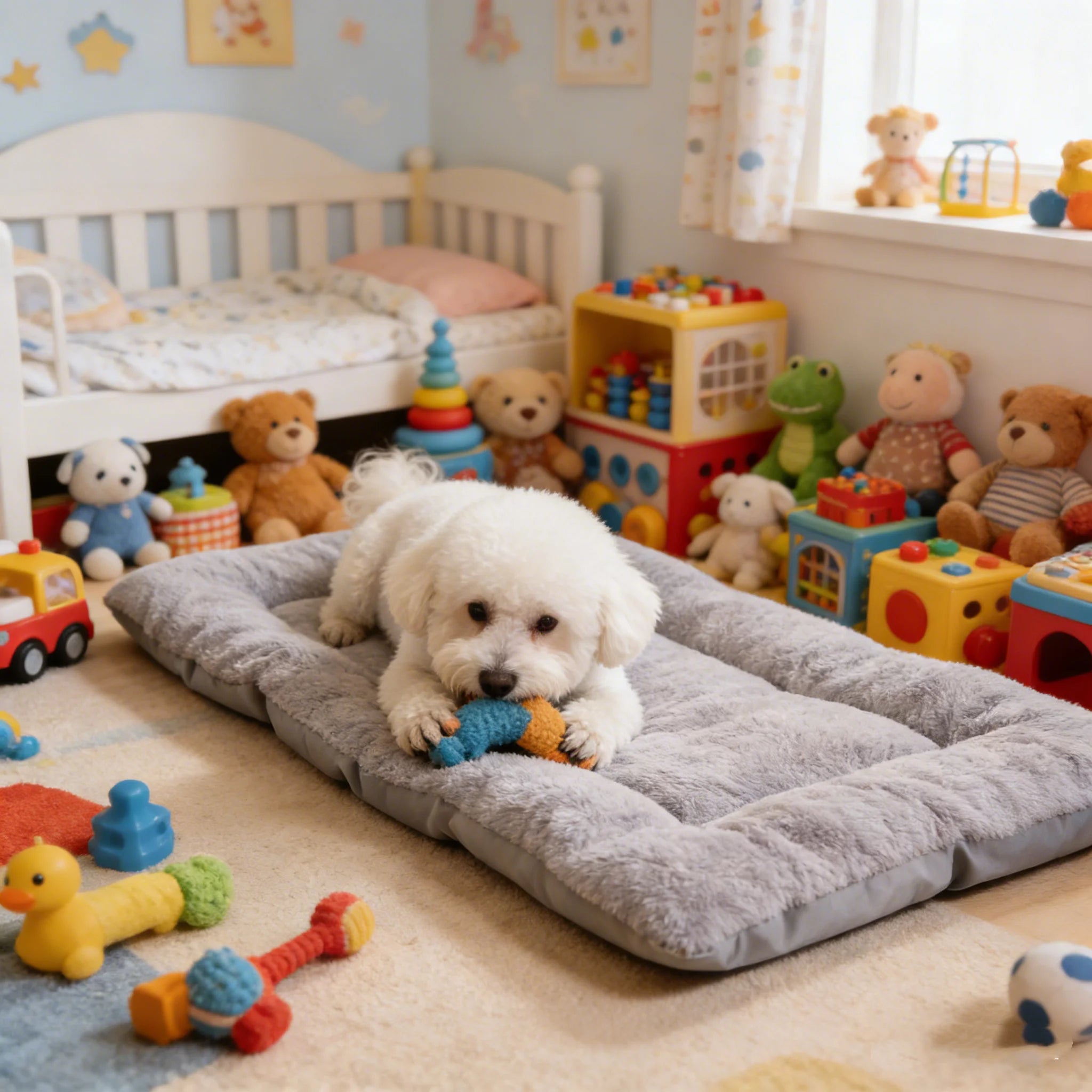 Plush Dog Bed Soft Padded Mat for Small Medium Large Dogs