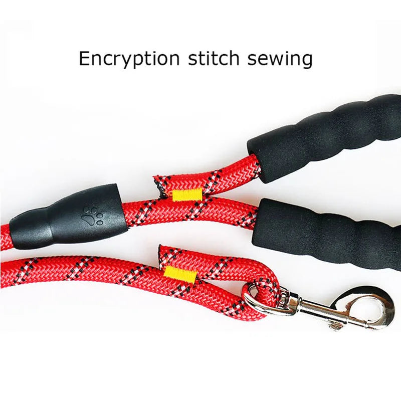 Reflective Dog Leash Heavy Duty Nylon Padded Handle
