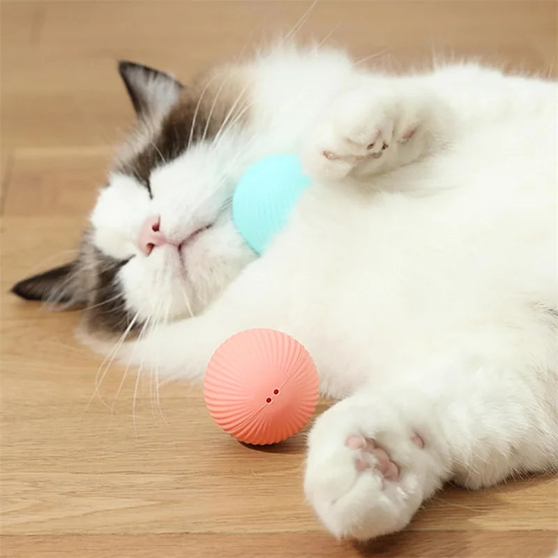 Automatic Interactive Cat Toy Ball – USB Rechargeable Rolling Toy