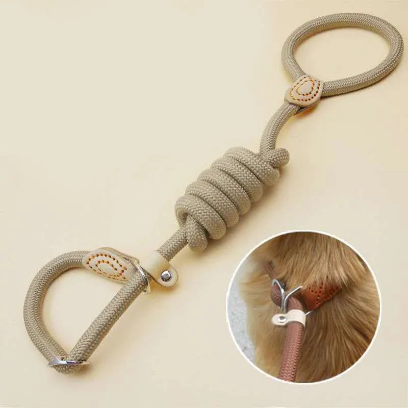Slip Rope Dog Leash – Adjustable Braided Training Lead for Large Dogs