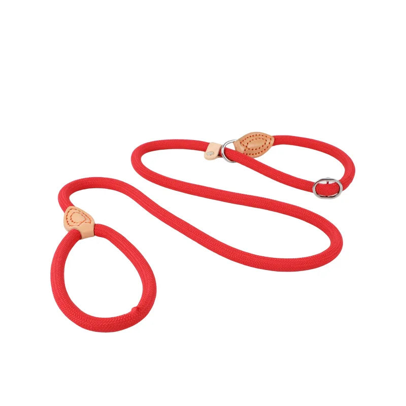 Slip Lead Dog Leash – Adjustable Braided Rope for Large Dogs