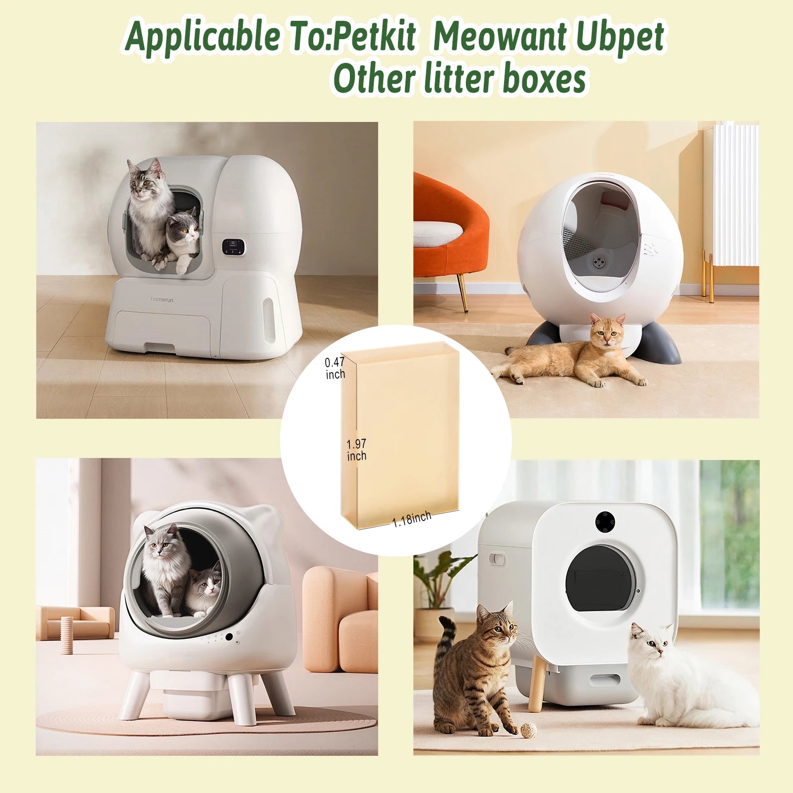 Cat Litter Deodorizer Replacement – Self-Cleaning Litter Box Accessory