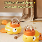 Interactive Cat Feeder – Manual Food Dispenser Duck Design