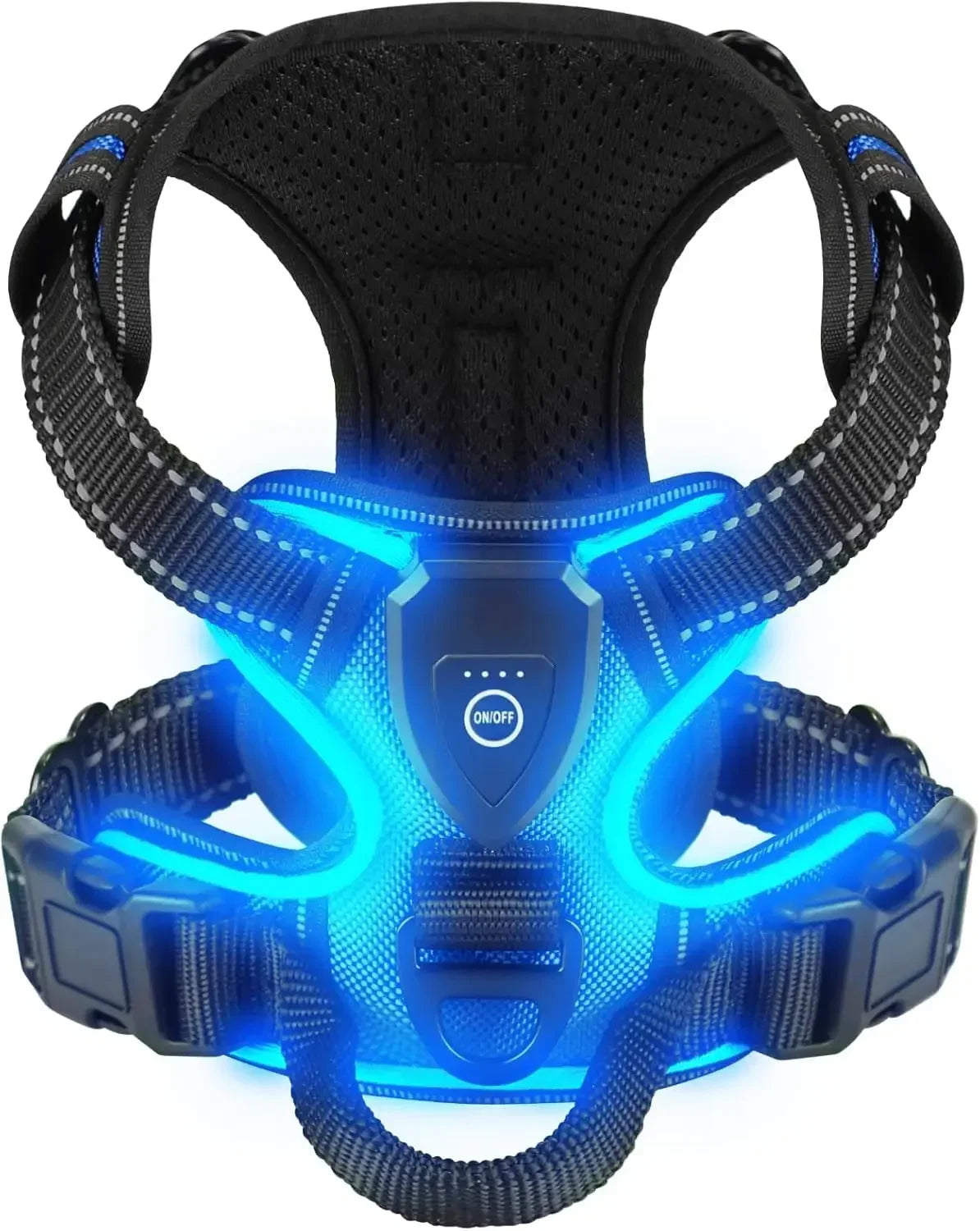 LED Dog Harness, Rechargeable Light Up Vest for Walking