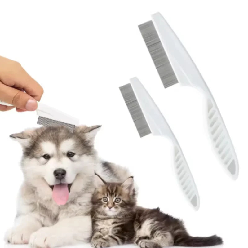 Flea Comb for Dogs Stainless Steel Pet Hair Grooming Brush