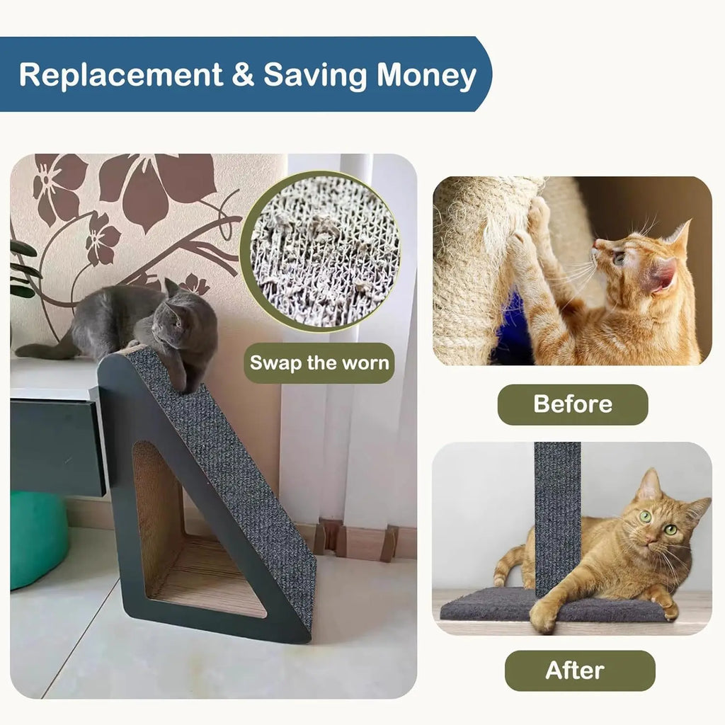 Self-Adhesive Cat Scratching Mat – Trimmable Sofa & Furniture Pad