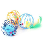 Cat Mouse Toy in Cage, Interactive Chase Toy for Indoor Cats