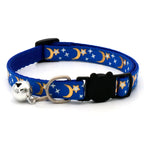 Adjustable Cat Collar with Bell – Star Moon Breakaway Collar