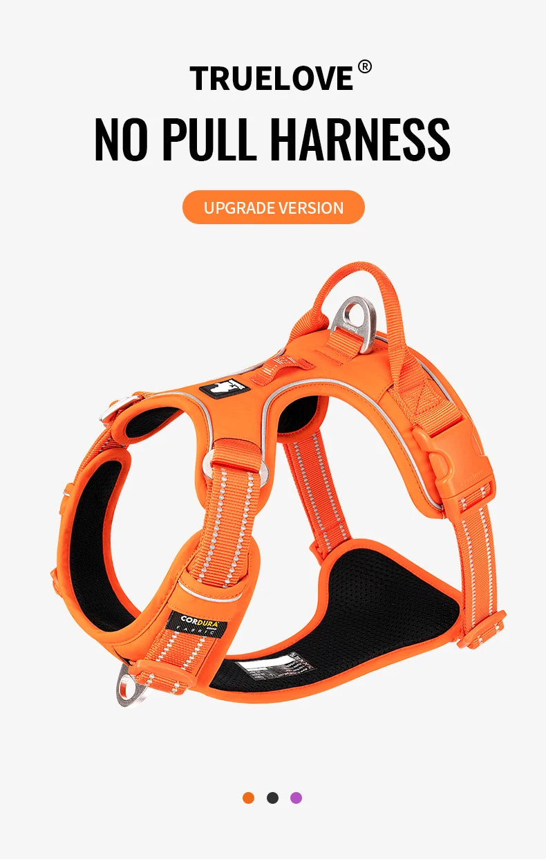 No Pull Dog Harness Adjustable Nylon Reflective Padded