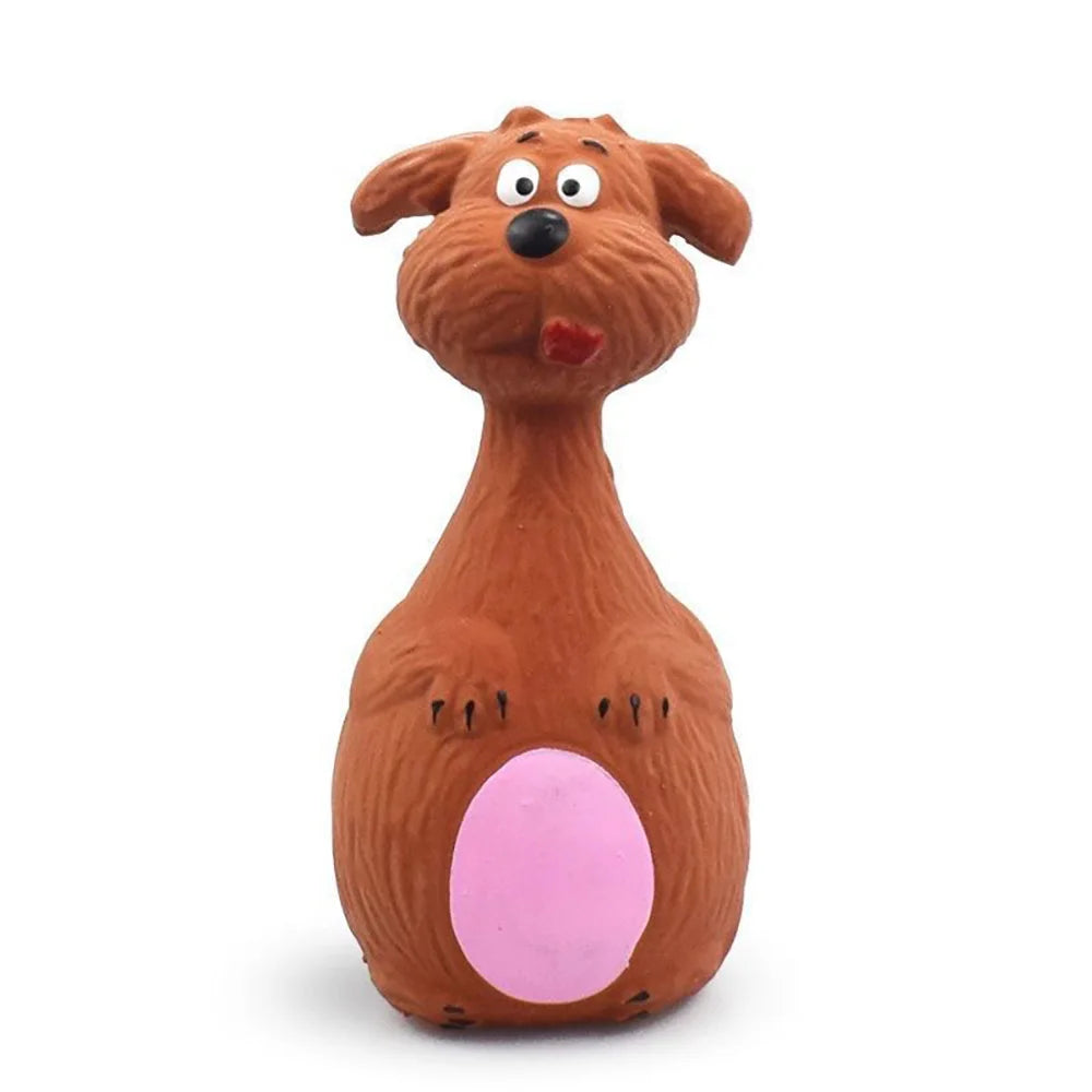 Dog Chew Toy Rubber Squeaky Dental Toy for Dogs & Cats  Character count: 55