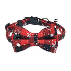 Breakaway Cat Collar with Bell – Plaid Bow Tie Adjustable Collar