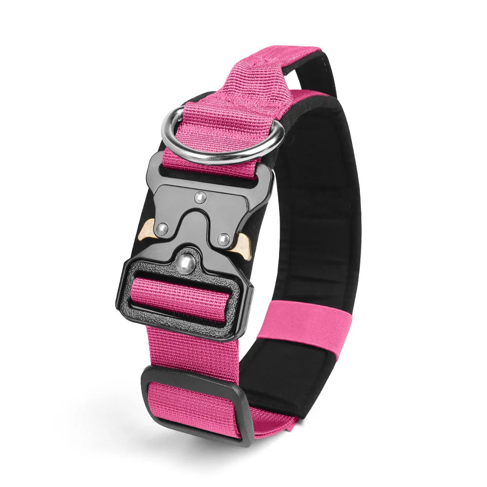 Tactical Dog Collar for Medium & Large Dogs, Padded Adjustable