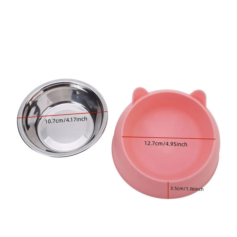 Elevated Cat Bowl – Inclined Stainless Steel Feeding Bowl