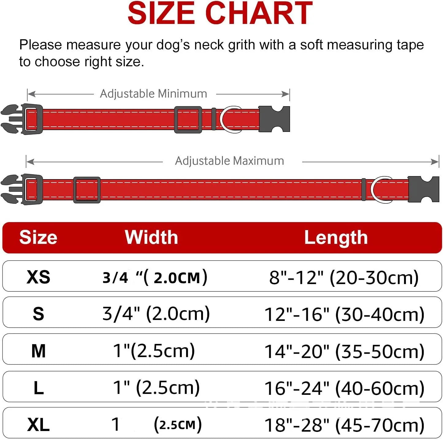 Small Dog Collar Nylon Puppy Collar with Buckle Closure