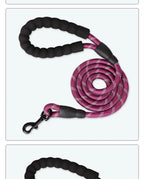 Reflective Dog Leash – Nylon Walking Lead with Quick Release