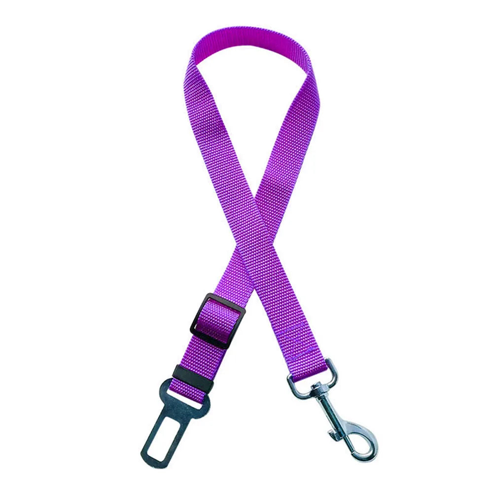 Adjustable Dog Car Seat Belt – Nylon Reflective Travel Harness