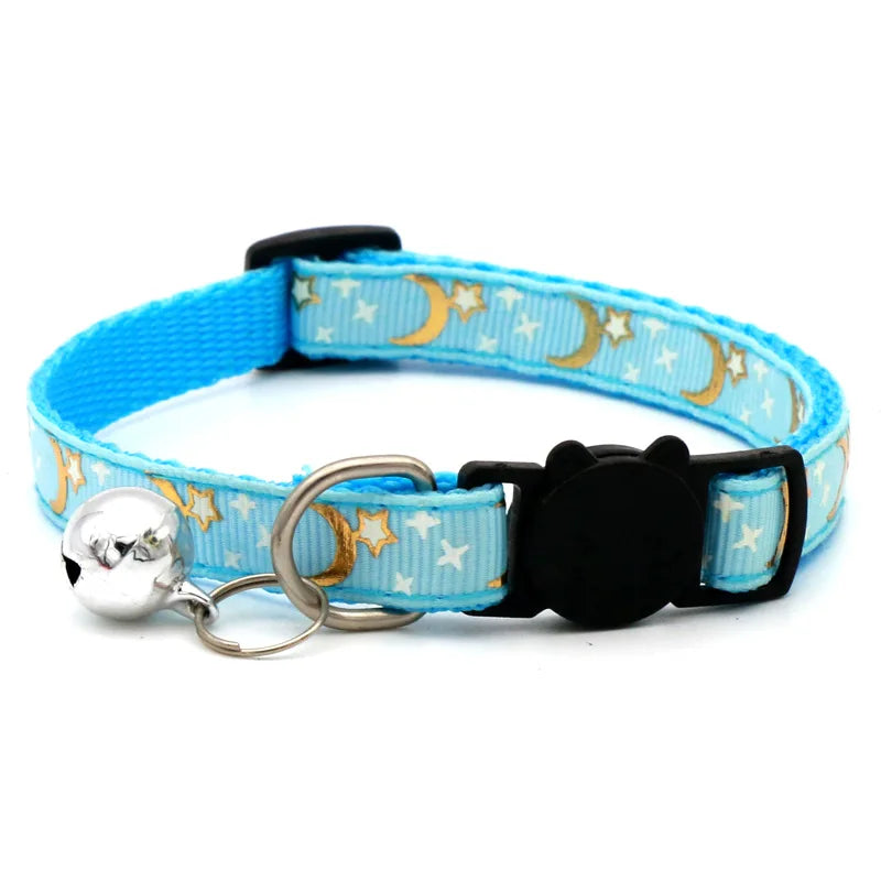 Adjustable Cat Collar with Bell – Breakaway Reflective Kitten Collar
