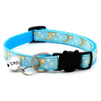 Adjustable Cat Collar with Bell – Star Moon Breakaway Collar