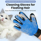 Cat Grooming Glove, Pet Hair Removal & Massage Brush for Cats and Dogs