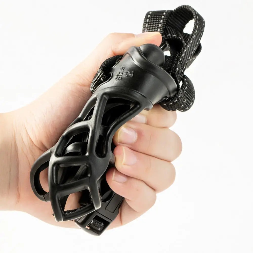 Adjustable Dog Muzzle with Reflective Strip for Drinking